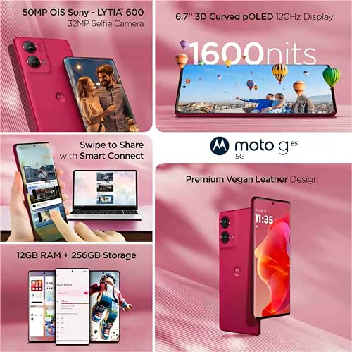 Motorola G85 5G Viva Magenta 8GB RAM 128GB Storage