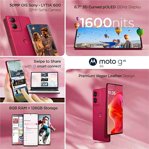 Motorola G85 5G Viva Magenta 8GB RAM 128GB Storage