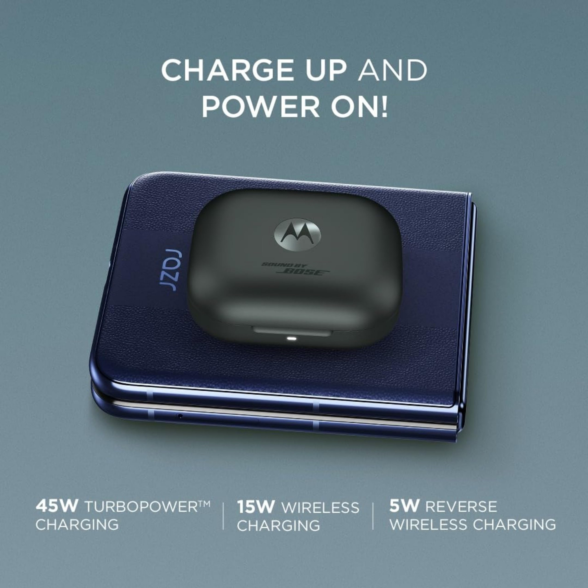 Motorola razr 50 Ultra with Moto Buds Moto ai 40 AMOLED Display Snapdragon 8s Gen 3 69 AMOLED 165Hz Display 32MP Selfie Camera Midnight Blue