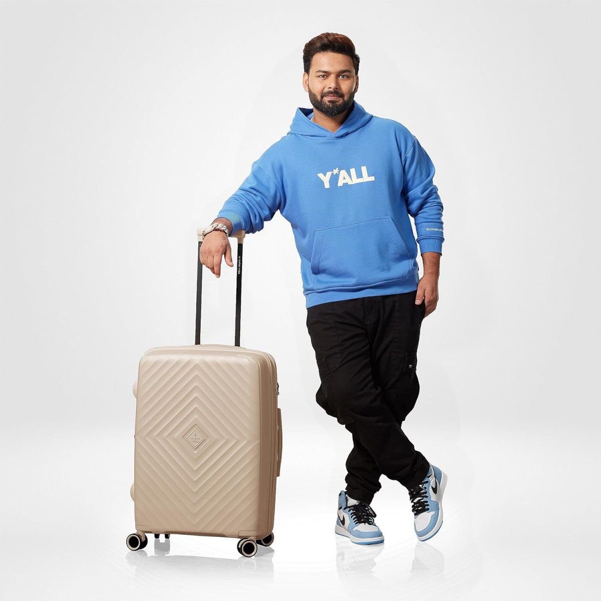 Nasher Miles Antwerp Expander Hard-Sided Polypropylene Luggage Set of 3 Yellow Trolley Bags 55 65 75 Cm