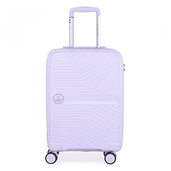 Image of Nasher Miles Bruges Hard-Sided Polypropylene Cabin Luggage Pastel Purple 20 inch |55cm Trolley Bag