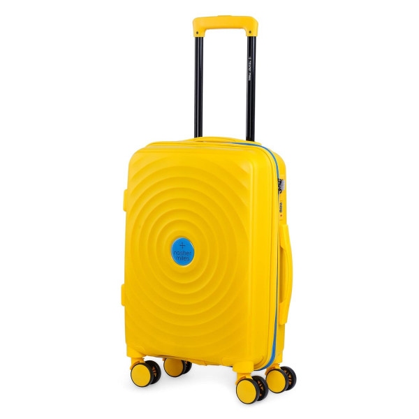 Image of Nasher Miles Goa Hard-Sided Polypropylene Cabin Luggage Yellow Blue 20 inch |55cm Trolley Bag