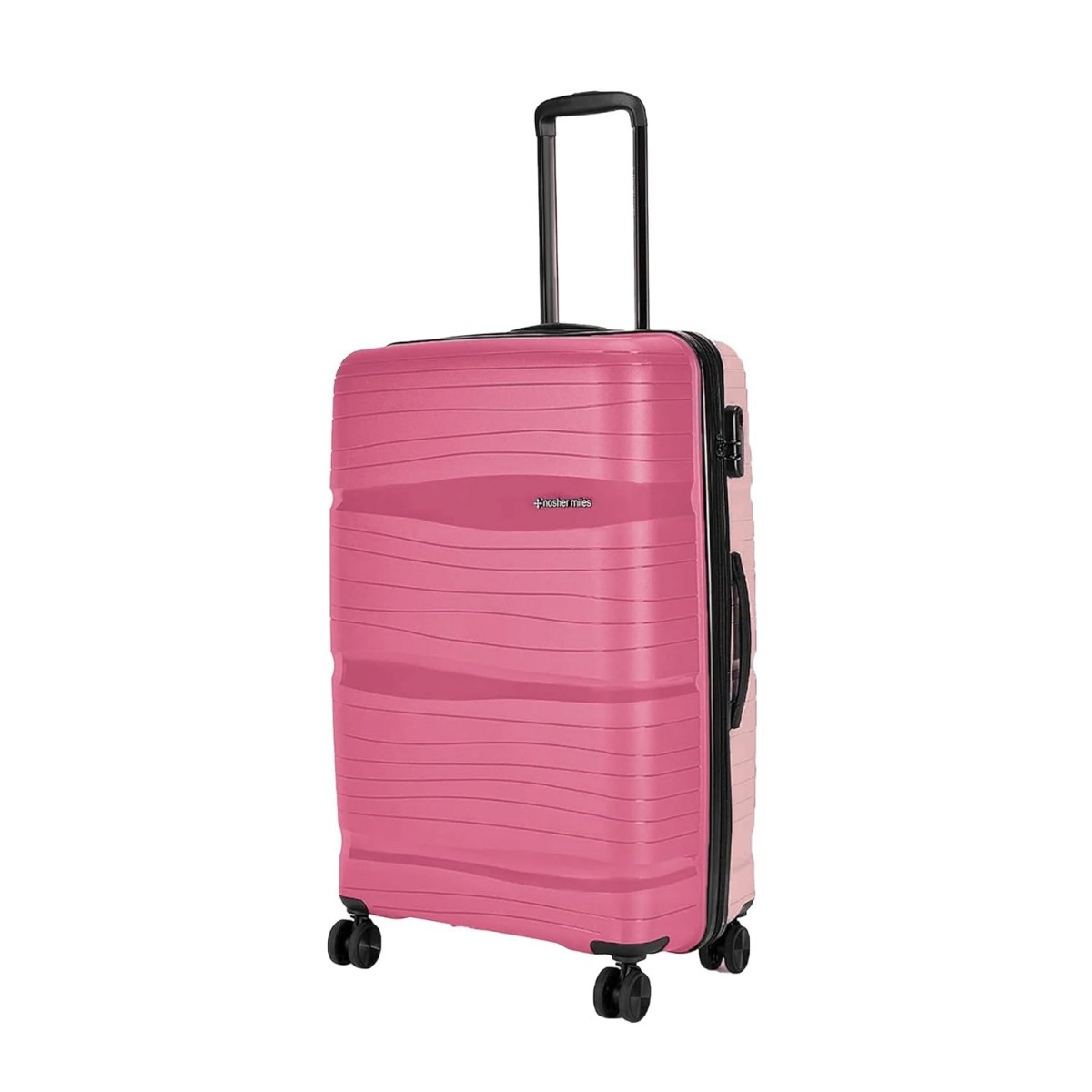 Nasher Miles Nicobar Hard-Sided Polypropylene Check-in Luggage Maroon and Brown 28 inch 75cm Trolley Bag