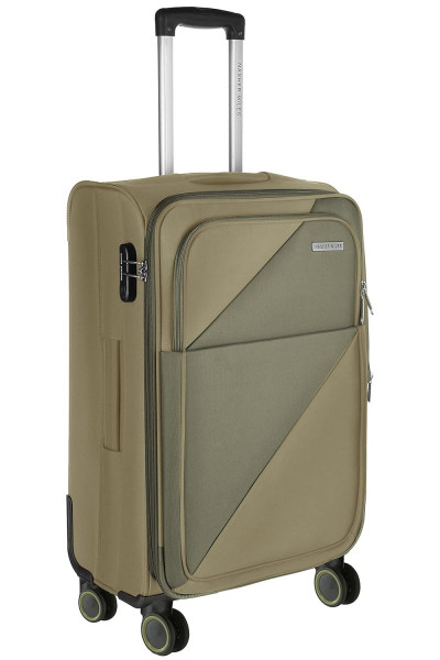 Image of Nasher Miles Texas Expander Soft-Sided Polyester Check-in Luggage Olive Green 28 inch |71cm Trolley Bag