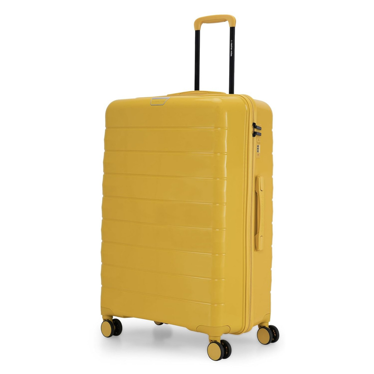 Nasher Miles Vienna Hard-Sided Polypropylene Cabin Luggage Mustard Yellow 20 inch 55cm Trolley Bag