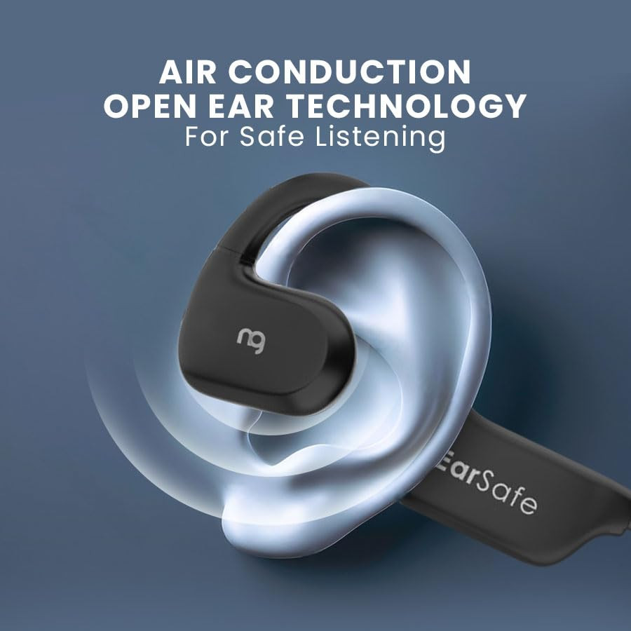 ng EarSafe Lite Open Ear Air Conduction Headphones Bluetooth V52 Dual Pairing IPx5 Water-Resistant sweatproof 12h Battery Life for Workout Sports All Day Long Calls 2024 Model