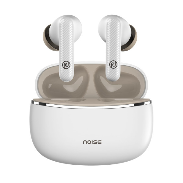 Image of Noise Aura Buds in-Ear Truly Wireless Earbuds with 60H of Playtime, Quad Mic with ENC, Dual Device Pairing, Instacharge(10 min=150 min),12mm Polymer Composite Driver,BT v5.3(Aura White)
