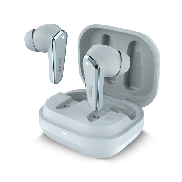 Image of Noise Buds N1 in-Ear Truly Wireless Earbuds with Chrome Finish, 40H of Playtime, Quad Mic with ENC, Ultra Low Latency(up to 40 ms), Instacharge(10 min=120 min), BT v5.3(Ice Blue)