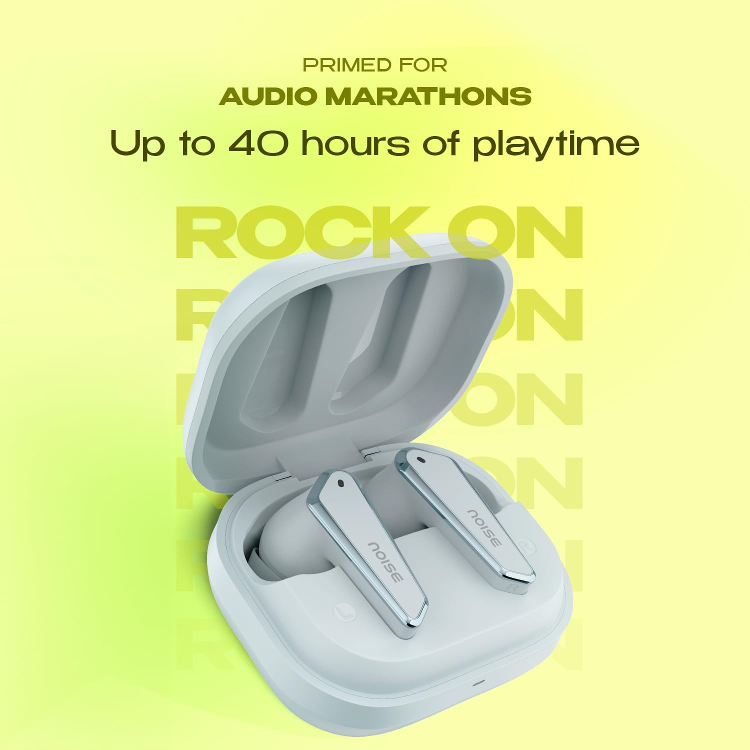 Noise Buds N1 in-Ear Truly Wireless Earbuds with Chrome Finish 40H of Playtime Quad Mic with ENC Ultra Low Latencyup to 40 ms Instacharge10 min120 min BT v53Ice Blue