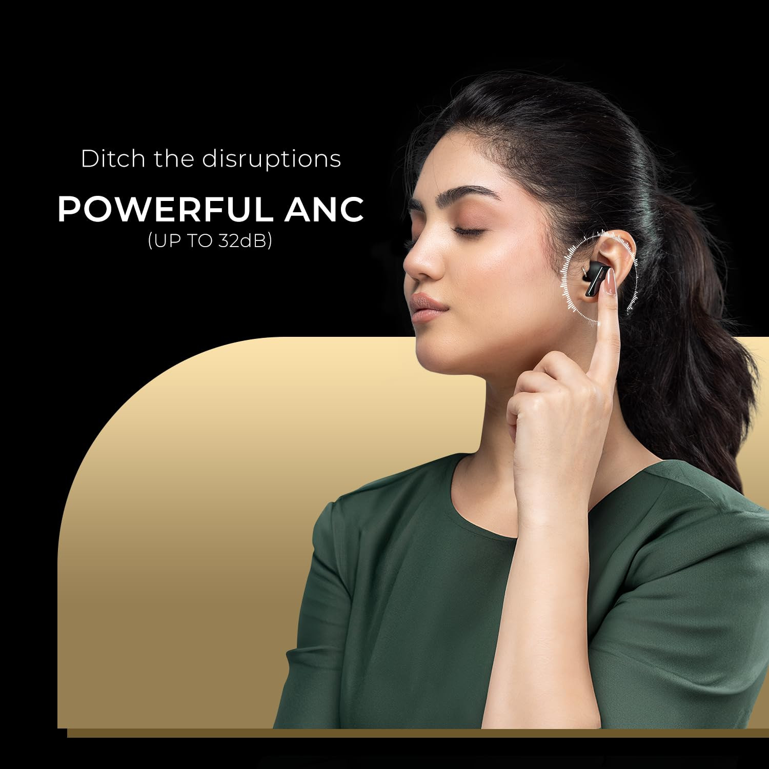 Noise Buds N1 Pro in Ear Truly Wireless Earbuds with Metallic Finish ANCUpto 30Db 60H of Playtime Dual Pairing Instacharge10 Min200 Min BT V53Chrome Black