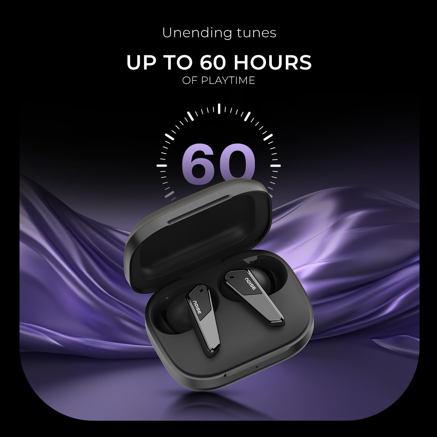 Noise Buds N1 Pro in Ear Truly Wireless Earbuds with Metallic Finish ANCUpto 30Db 60H of Playtime Dual Pairing Instacharge10 Min200 Min BT V53Chrome Black