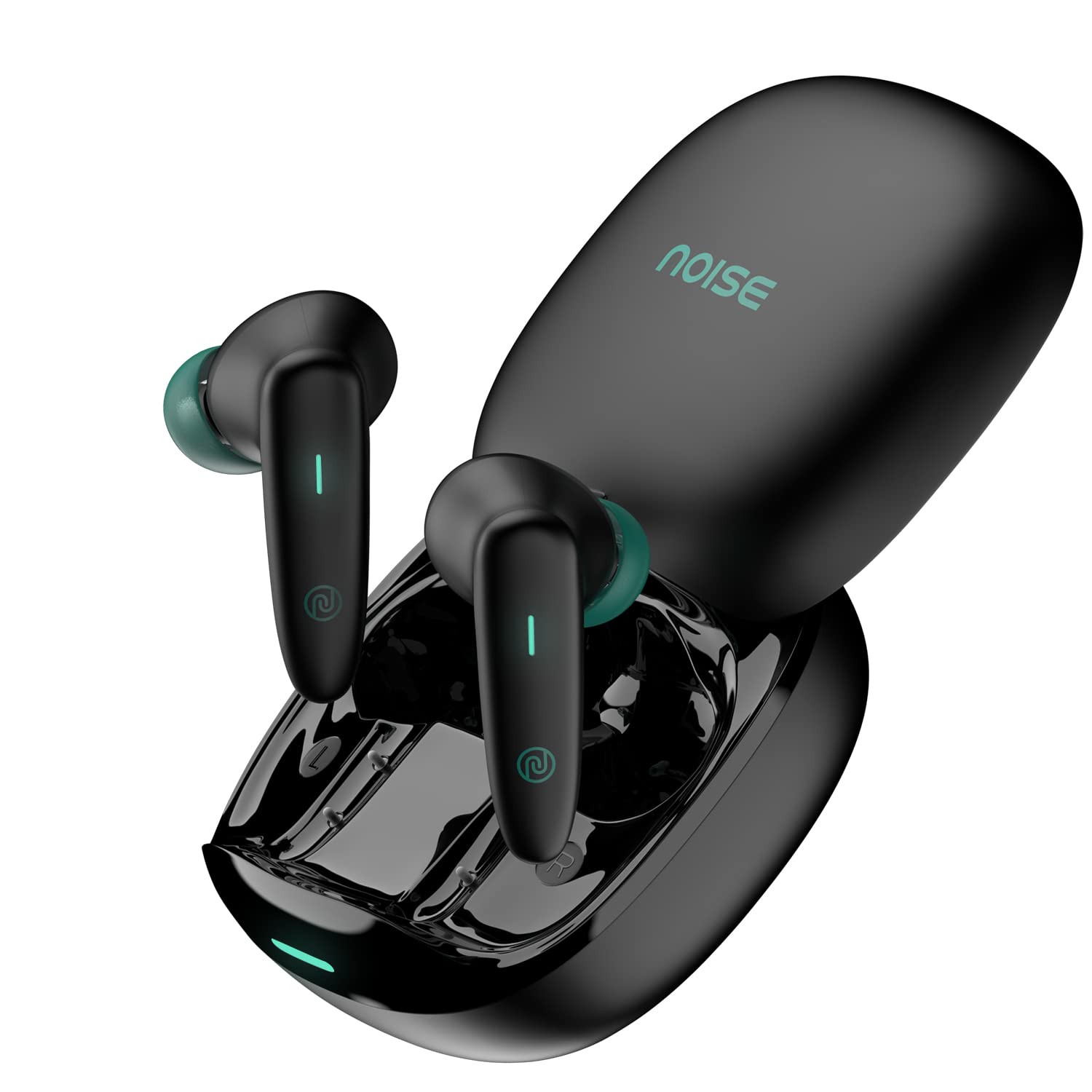 Noise Buds VS402 in Ear Truly Wireless Earbuds with 50H of Playtime Low Latency Quad Mic with ENC Instacharge10 Min120 Min10Mm Driver BT V53 Breathing LED Lights Neon Black
