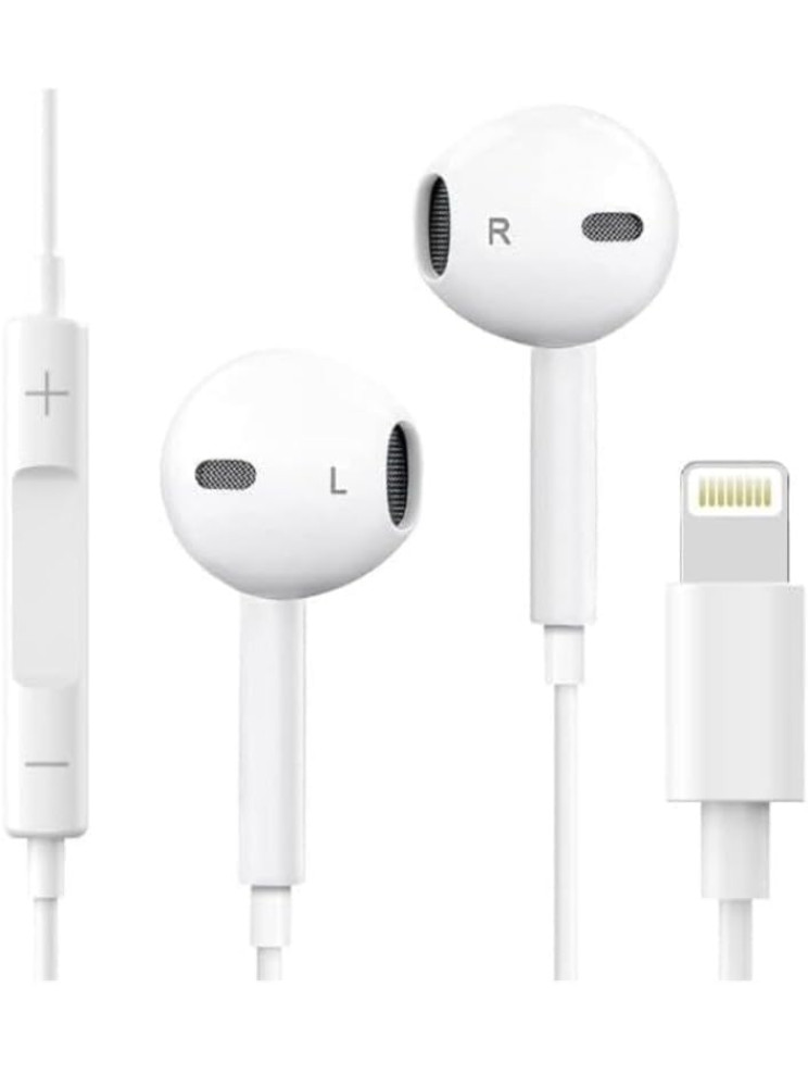 Image of Noise-Cancelling Lightning Earphones – MFi Certified Wired Type with Mic &amp; Volume – Works with 14, 13, 12, 11, XR, 8, 7