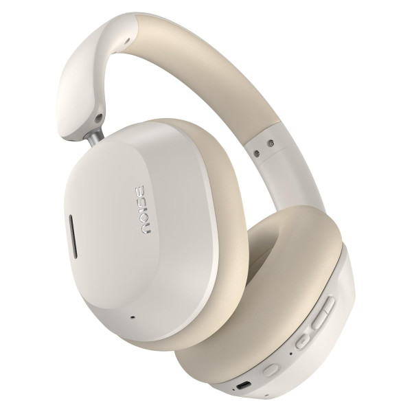 Image of Noise Newly Launched Airwave Max 5 Wireless Over Ear Headphones with Adaptive Hybrid ANC (up to 50dB), HFA Tech, 80H Playtime, Dual Pairing(Calm Beige)