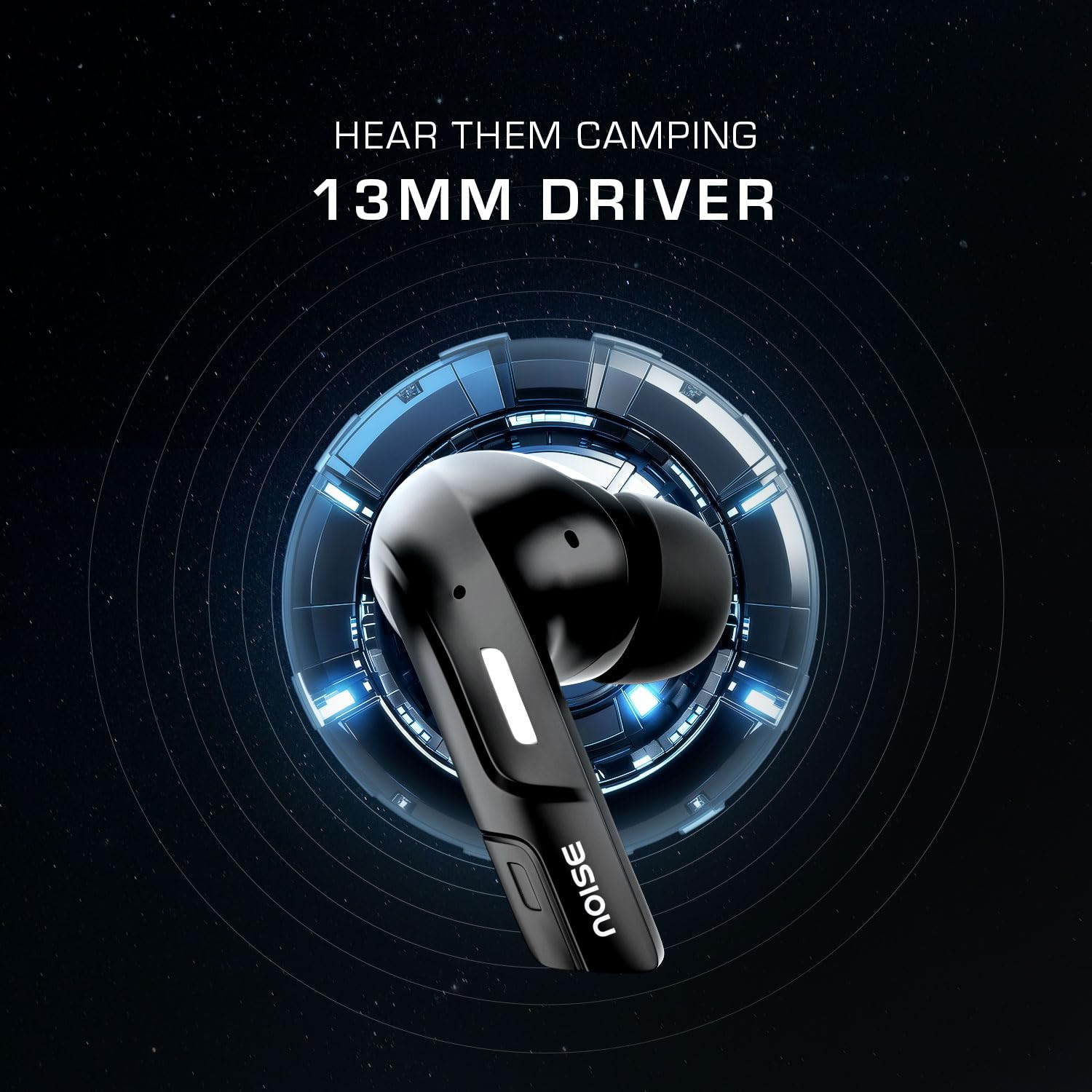 Noise Newly Launched Buds Trooper in-Ear Truly Wireless Earbuds with 45H of Playtime Quad Mic with ENC 13mm Driver Ultra Low Latencyup to 40 ms Instacharge10 min150 min BT v53Knight Black