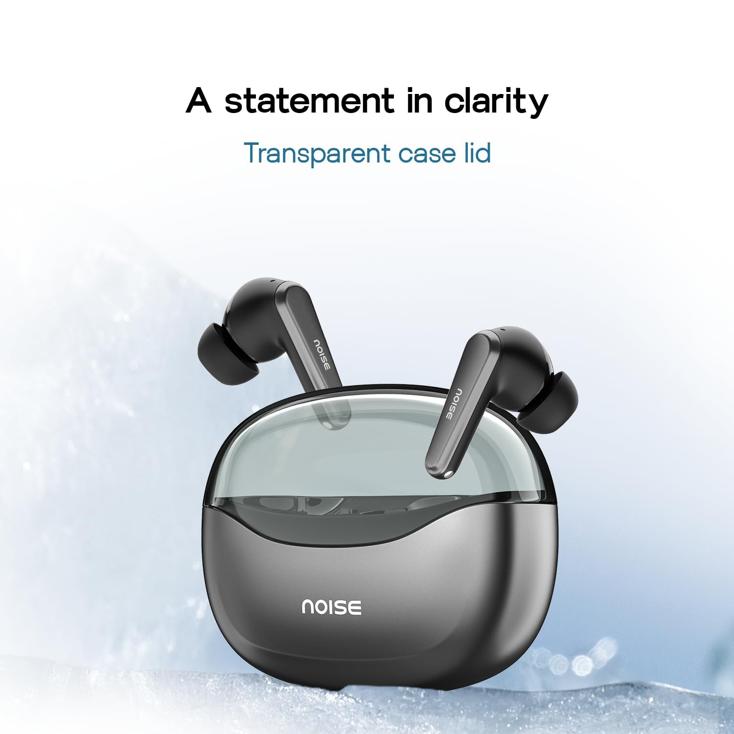 Noise Newly Launched Buds VS601 in Ear Truly Wireless Earbuds with 50H of Playtime Transparent Case Lid Quad Mic ENC Dual Device Pairing 10Mm Driver BT V53 Graphite Black