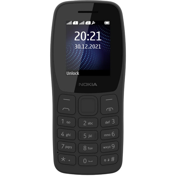 Image of Nokia 105 Classic | Dual SIM Keypad Phone with Built-in UPI Payments, Long-Lasting Battery, Wireless FM Radio, Charger in-Box | Charcoal