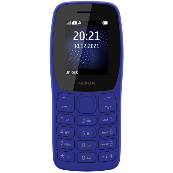 Image of Nokia 105 Classic | Single SIM Keypad Phone with Built-in UPI Payments, Long-Lasting Battery, Wireless FM Radio, Charger in-Box | Blue