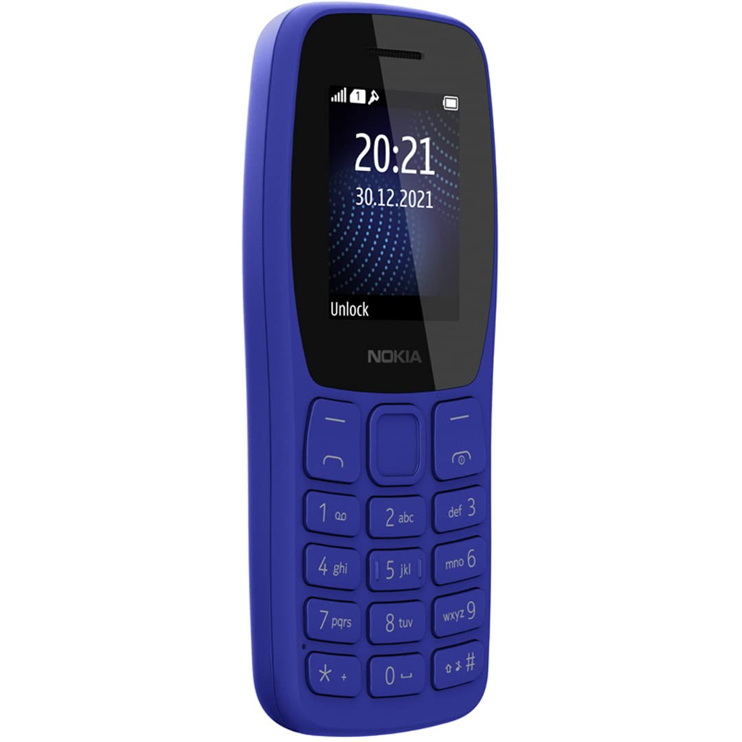 Nokia 105 Classic Single SIM Keypad Phone with Built-in UPI Payments Long-Lasting Battery Wireless FM Radio Without Charger Blue