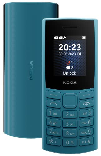 Nokia 106 4G Keypad Phone with 4G Built-in UPI Payments App Long-Lasting Battery Wireless FM Radio MP3 Player and MicroSD Card Slot 1 Year Replacement Guarantee Blue