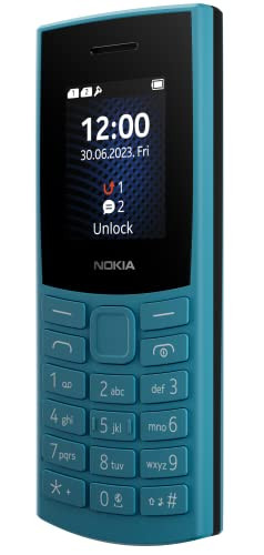 Nokia 106 4G Keypad Phone with 4G Built-in UPI Payments App Long-Lasting Battery Wireless FM Radio MP3 Player and MicroSD Card Slot 1 Year Replacement Guarantee Blue