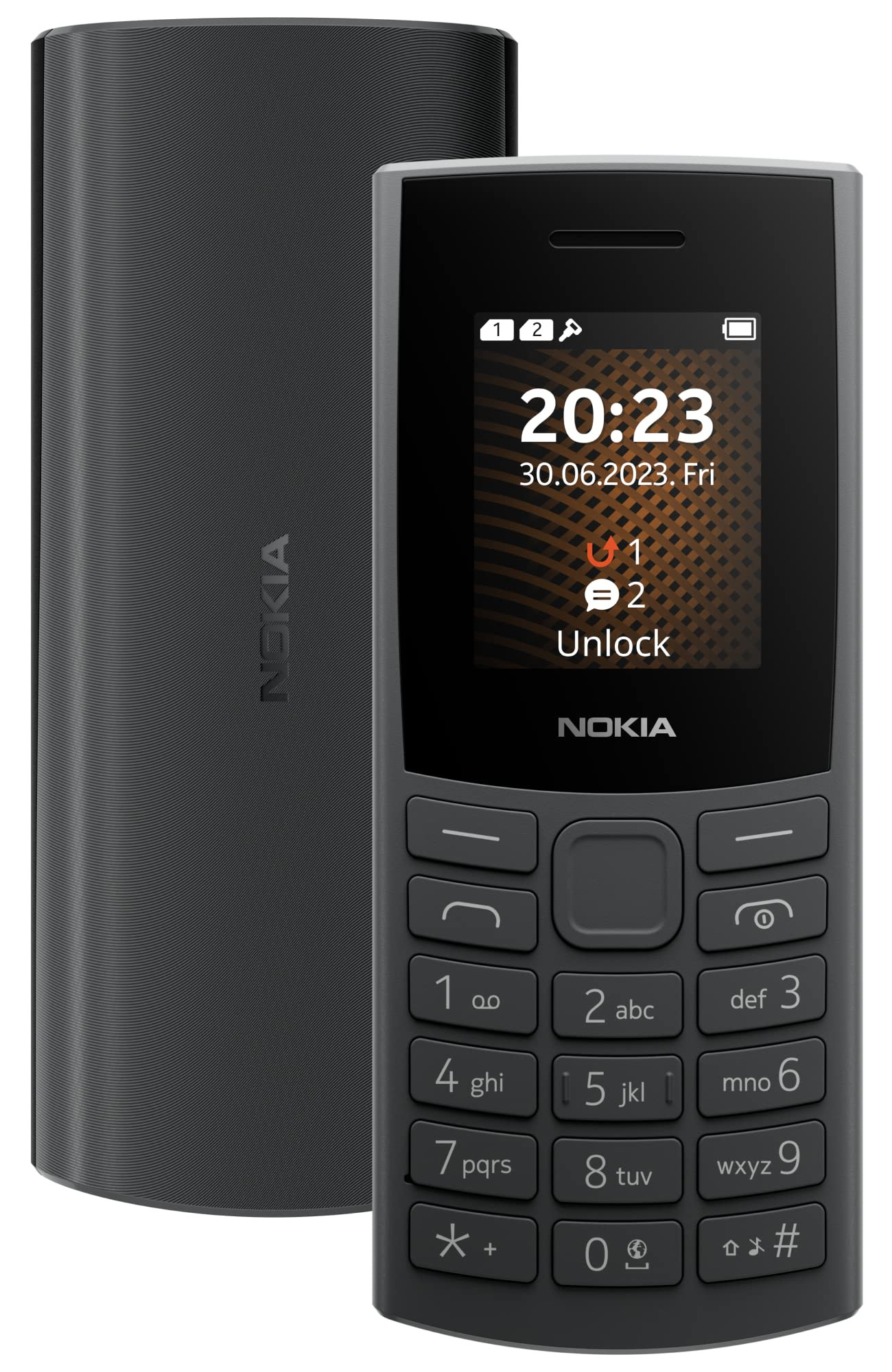 Nokia 106 4G Keypad Phone with 4G Built-in UPI Payments App Long-Lasting Battery Wireless FM Radio MP3 Player and MicroSD Card Slot Charcoal