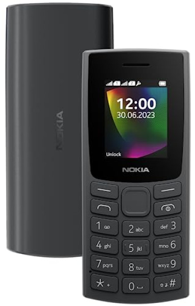 Image of Nokia 106 Dual Sim, Keypad Phone with Built-in UPI Payments App, Long-Lasting Battery, Wireless FM Radio &amp; MP3 Player, and MicroSD Card Slot | Charcoal