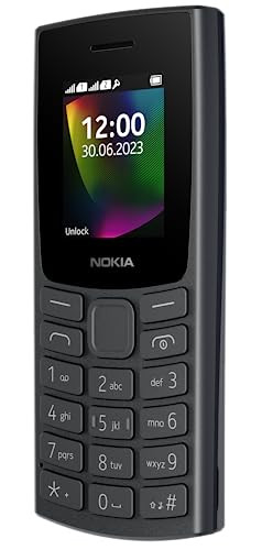 Nokia 106 Dual Sim Keypad Phone with Built-in UPI Payments App Long-Lasting Battery Wireless FM Radio MP3 Player and MicroSD Card Slot Charcoal