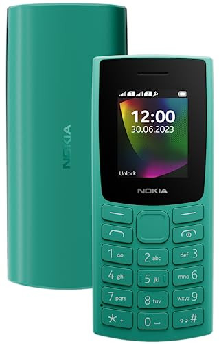 Nokia 106 Dual Sim Keypad Phone with Built-in UPI Payments App Long-Lasting Battery Wireless FM Radio MP3 Player and MicroSD Card Slot Green