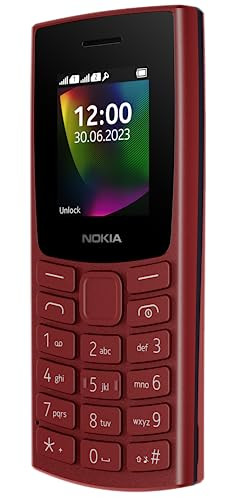 Nokia 106 Dual Sim Keypad Phone with Built-in UPI Payments App Long-Lasting Battery Wireless FM Radio MP3 Player and MicroSD Card Slot Red