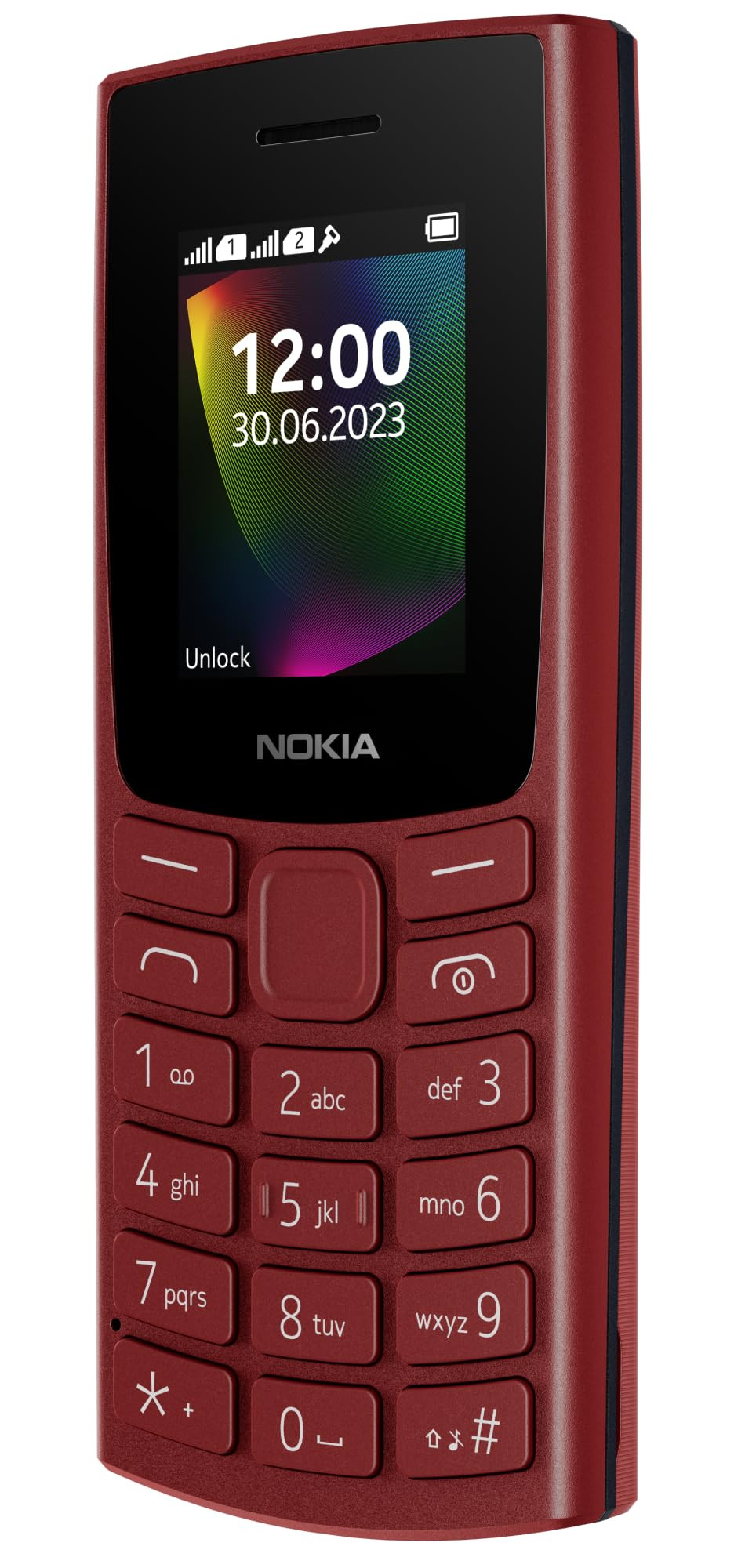 Nokia 106 Single Sim Keypad Phone with Built-in UPI Payments App Long-Lasting Battery Wireless FM Radio MP3 Player and MicroSD Card Slot Red