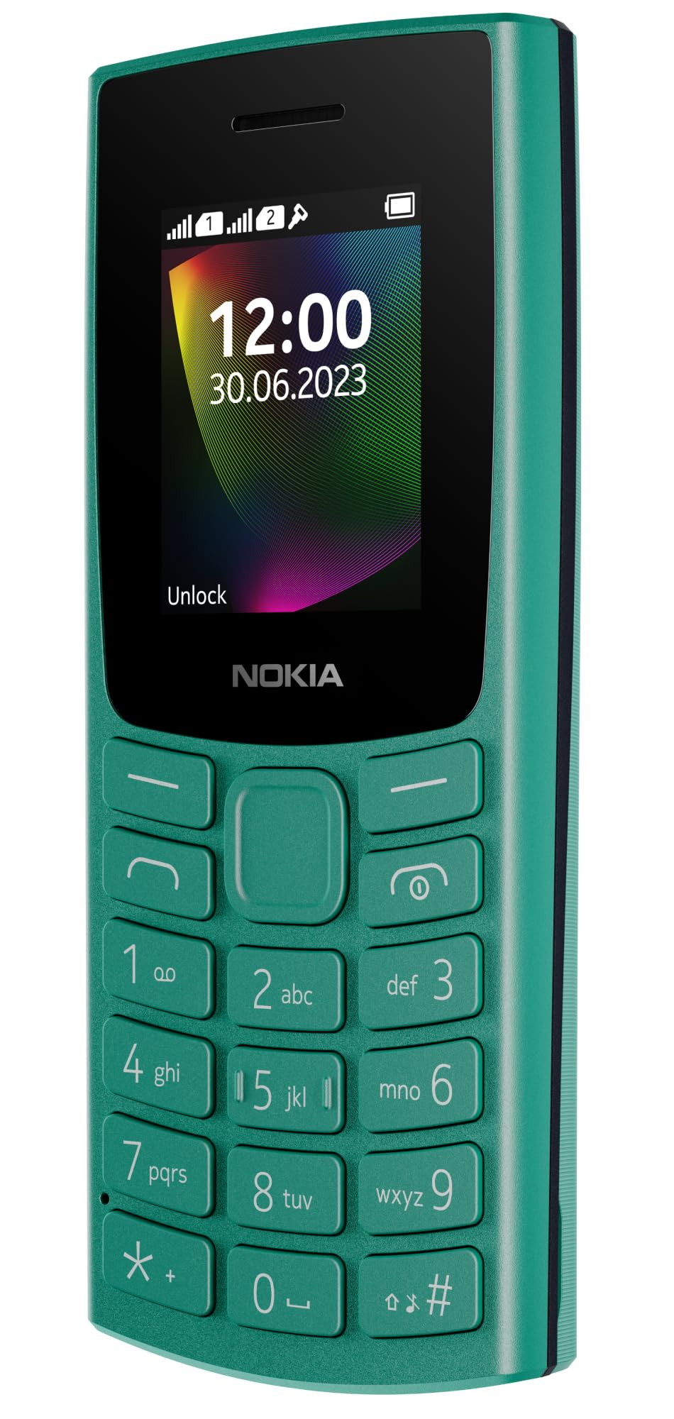 Nokia 106 Single Sim Keypad Phone with Built-in UPI Payments App Long-Lasting Battery Wireless FM Radio MP3 Player and MicroSD Card Slot Green