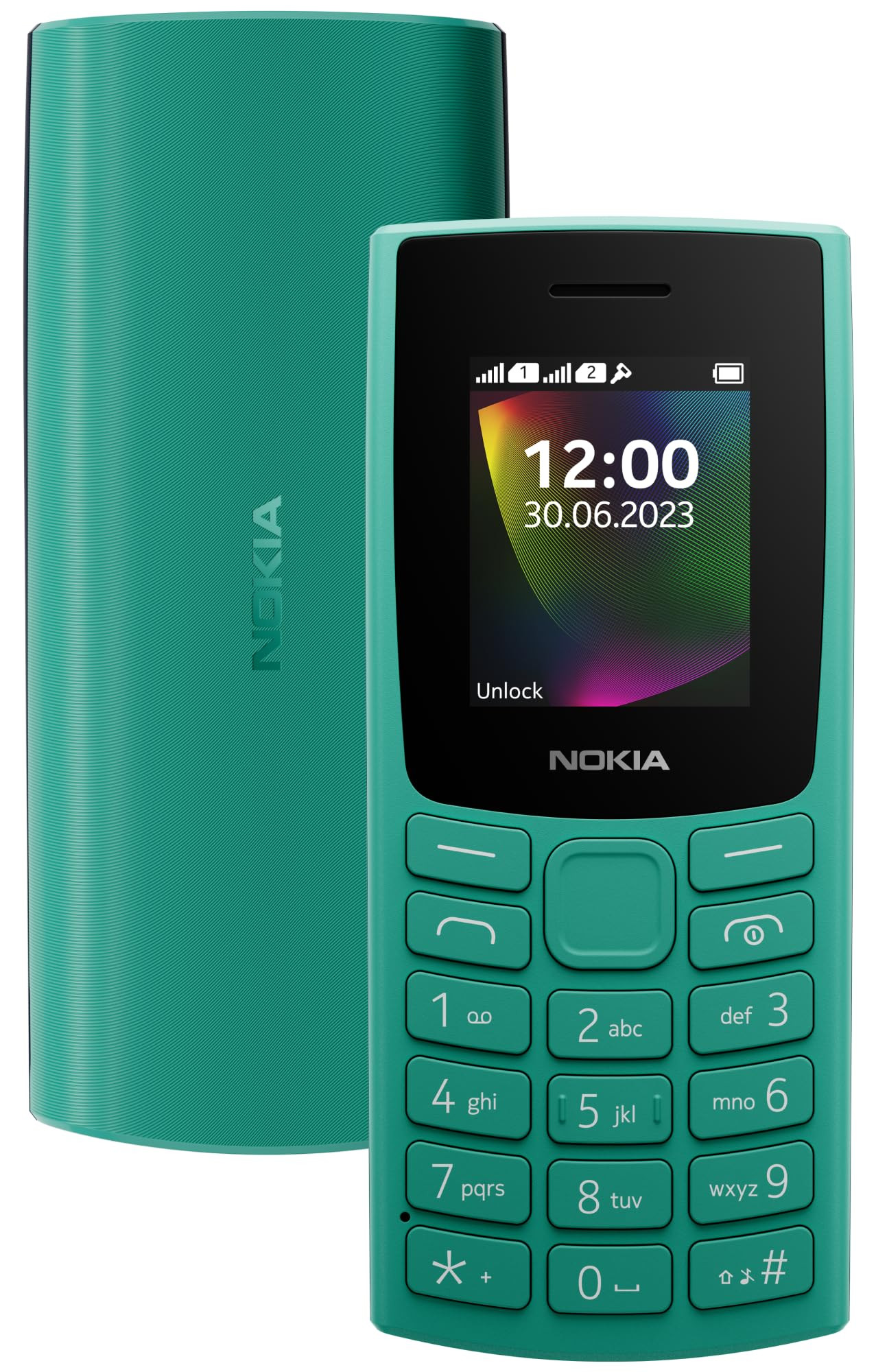 Nokia 106 Single Sim Keypad Phone with Built-in UPI Payments App Long-Lasting Battery Wireless FM Radio MP3 Player and MicroSD Card Slot Green