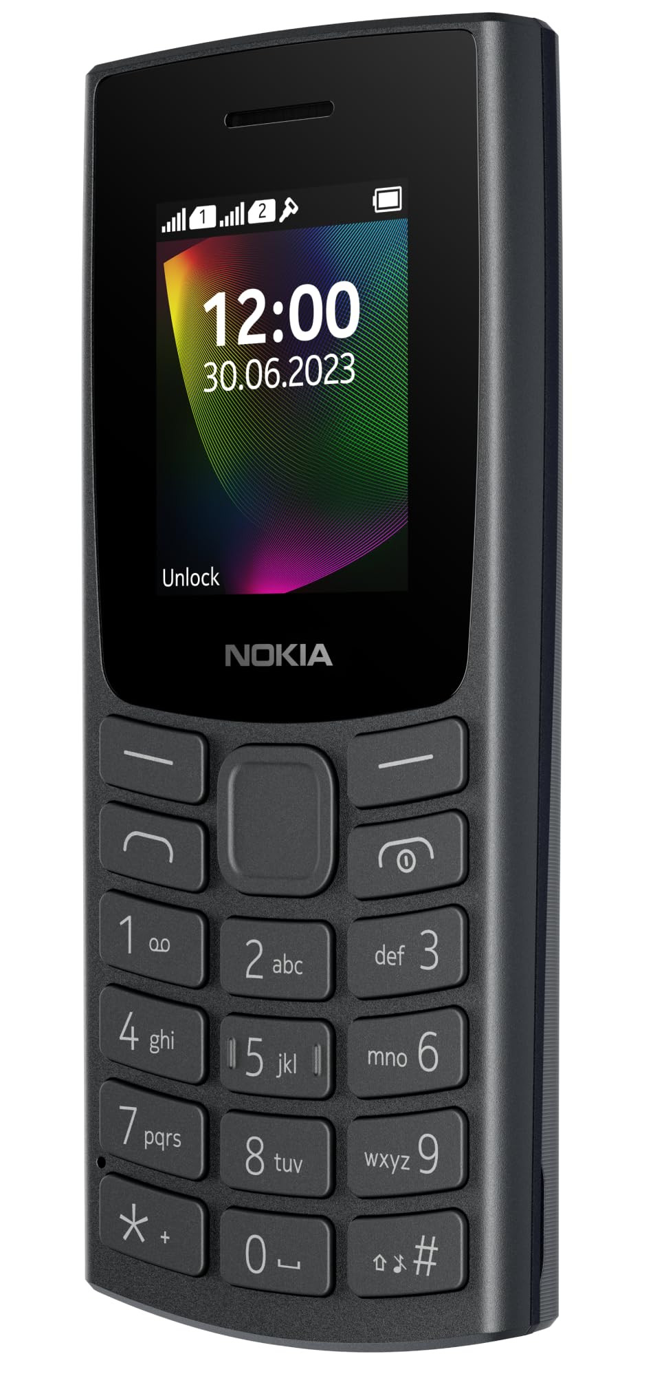 Nokia 106 Single Sim Keypad Phone with Built-in UPI Payments App Long-Lasting Battery Wireless FM Radio MP3 Player and MicroSD Card Slot Charcoal