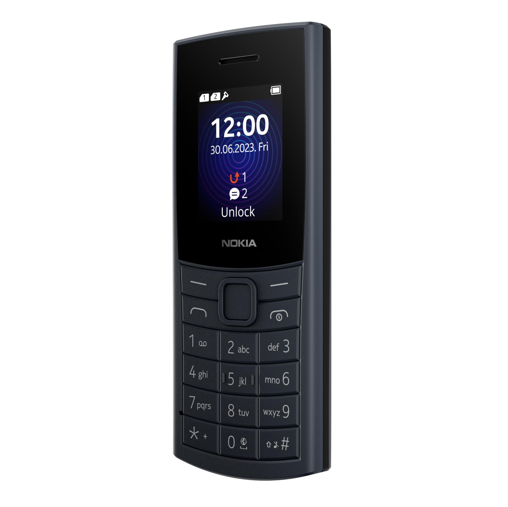 Nokia 110 4G with 4G Camera Bluetooth FM Radio MP3 Player MicroSD Long-Lasting Battery and pre-Loaded Games  1 Year Replacement Guarantee  Midnight Blue