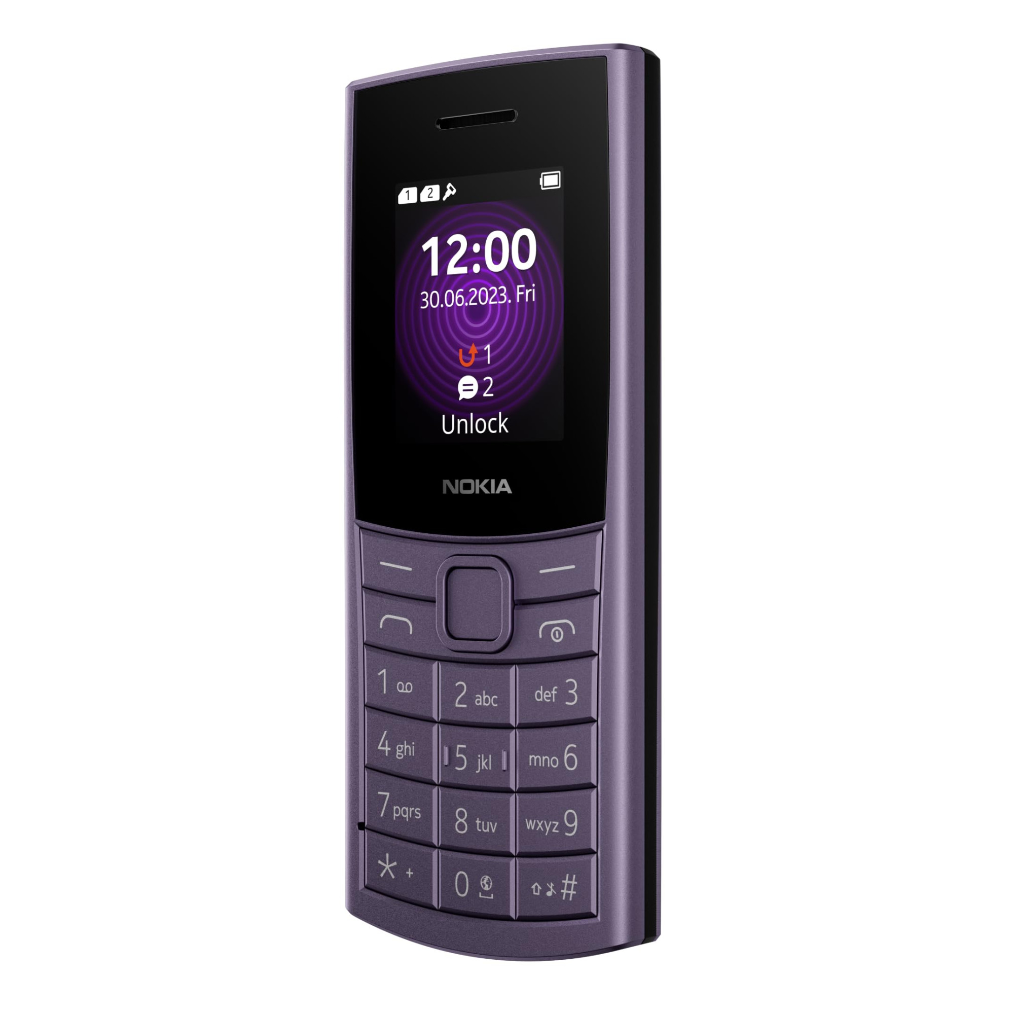 Nokia 110 4G with 4G Camera Bluetooth FM Radio MP3 Player MicroSD Long-Lasting Battery and pre-Loaded Games 1 Year Replacement Guarantee Artic Purple