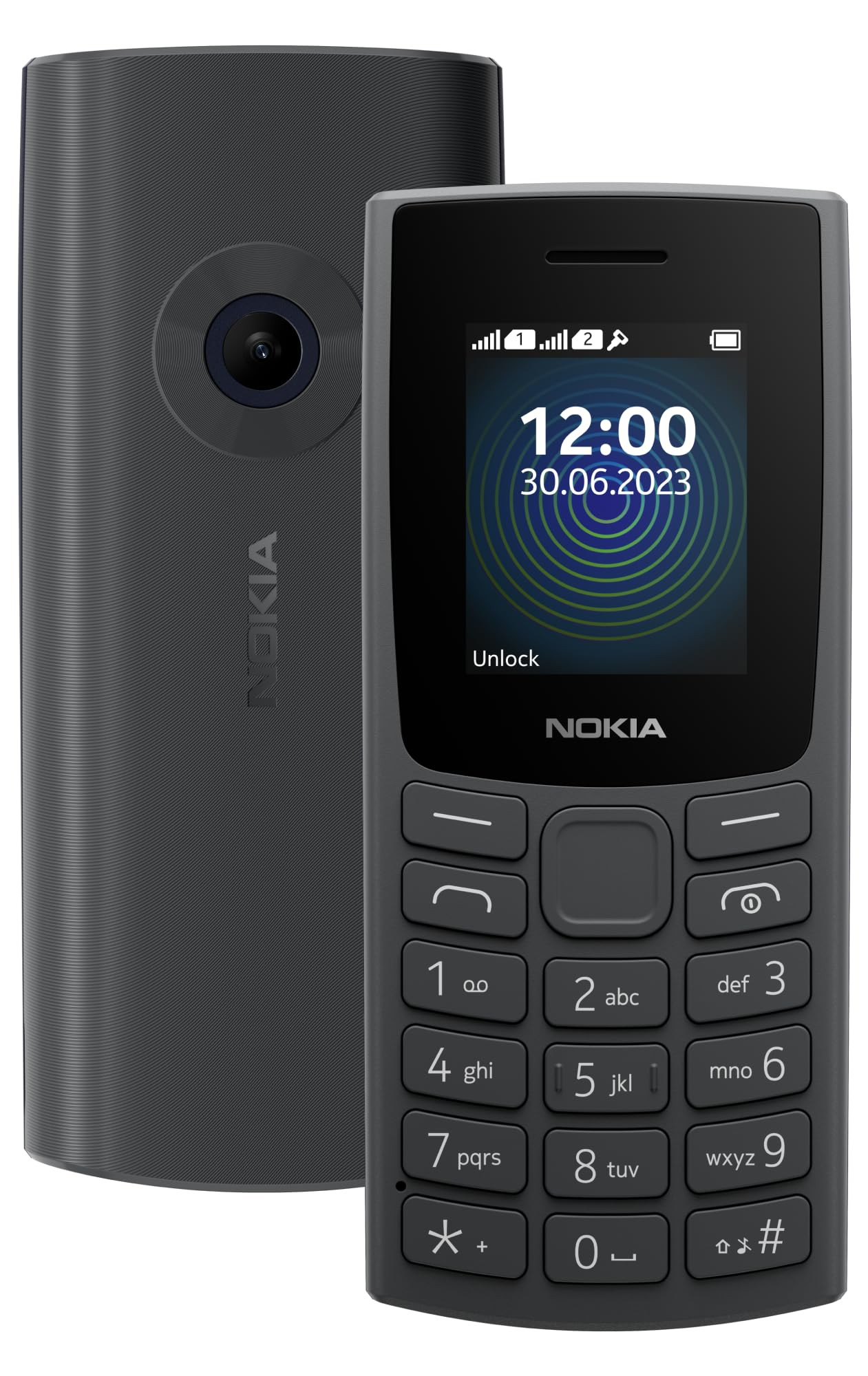 Nokia 110 with Built-in UPI App and Scan Pay Feature MP3 Player Rear Camera Long-Lasting Battery and Voice Recorder Charcoal