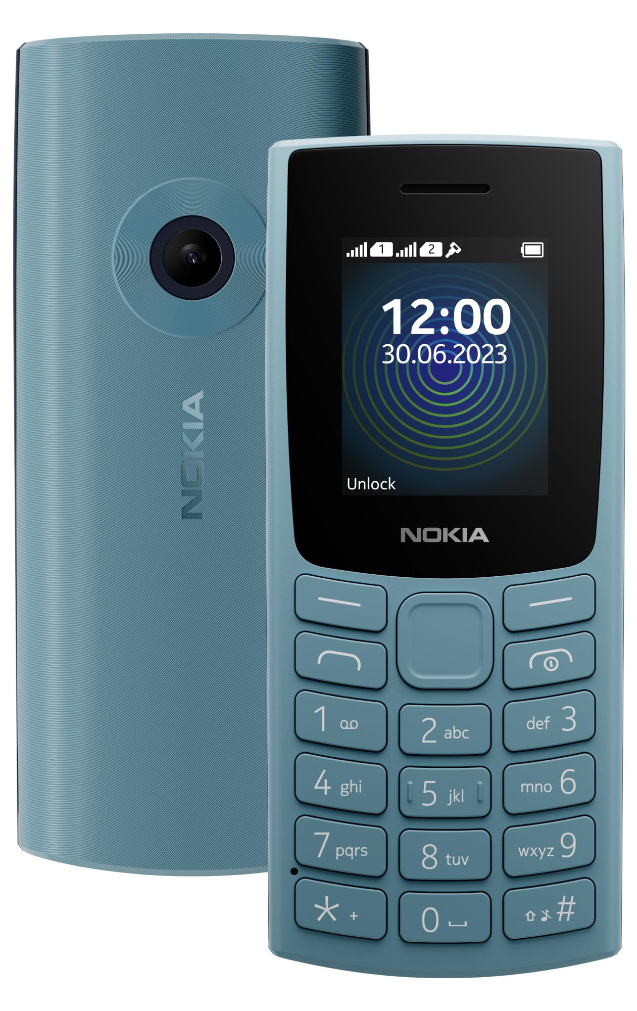 Nokia 110 with Built-in UPI App and Scan Pay Feature MP3 Player Rear Camera Long-Lasting Battery and Voice Recorder Blue