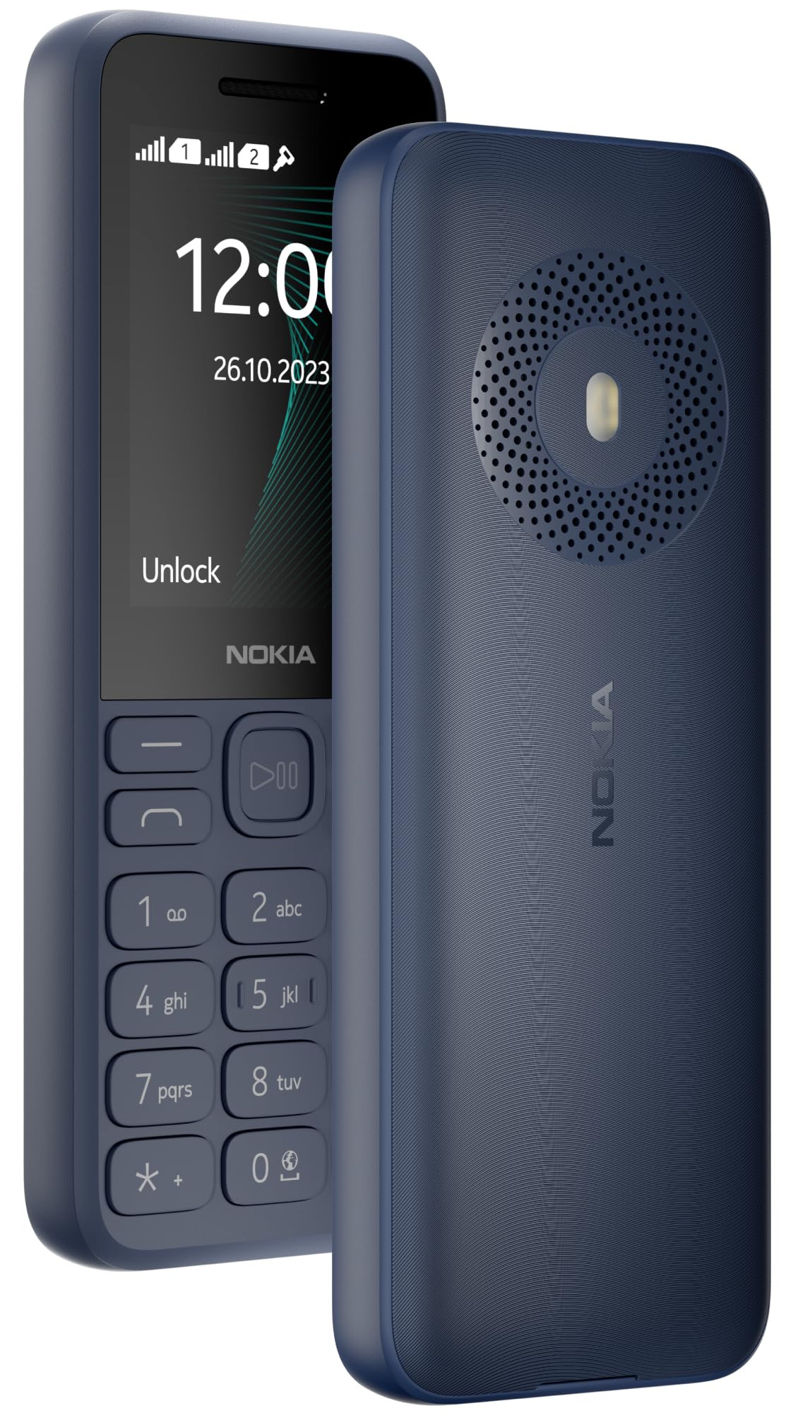 Nokia 130 Music Built-in Powerful Loud Speaker with Music Player and Wireless FM Radio Dedicated Music Buttons Big 24 Display 1 Month Standby Battery Life Blue