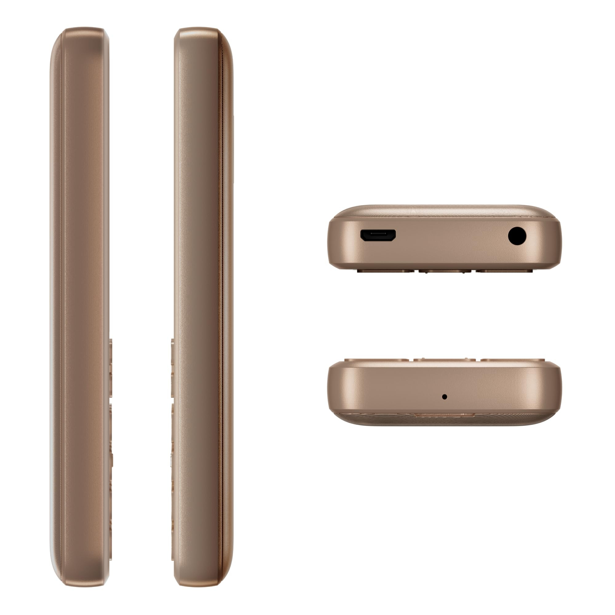 Nokia 130 Music Built-in Powerful Loud Speaker with Music Player and Wireless FM Radio Dedicated Music Buttons Big 24 Display 1 Month Standby Battery Life Gold