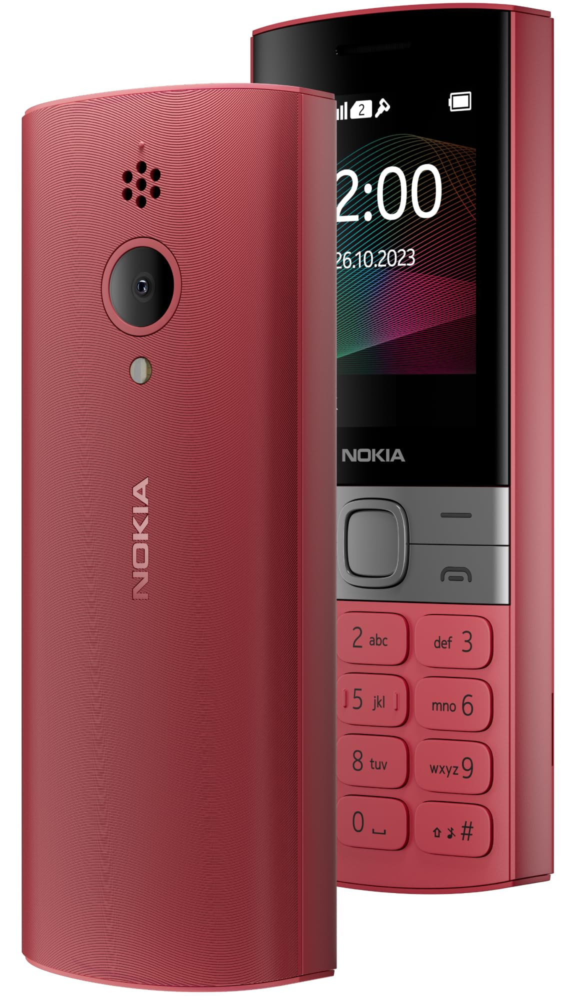 Nokia 150 Dual SIM Premium Keypad Phone Rear Camera Long Lasting Battery Life Wireless FM Radio MP3 Player and All-New Modern Premium Design Red