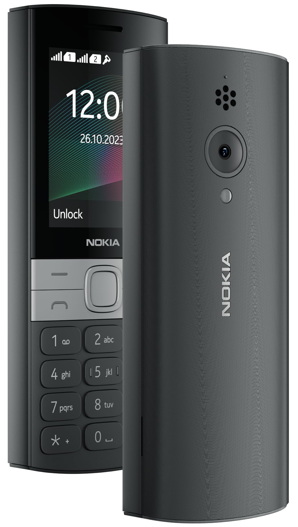 Nokia 150 Dual SIM Premium Keypad Phone Rear Camera Long Lasting Battery Life Wireless FM Radio MP3 Player and All-New Modern Premium Design Black