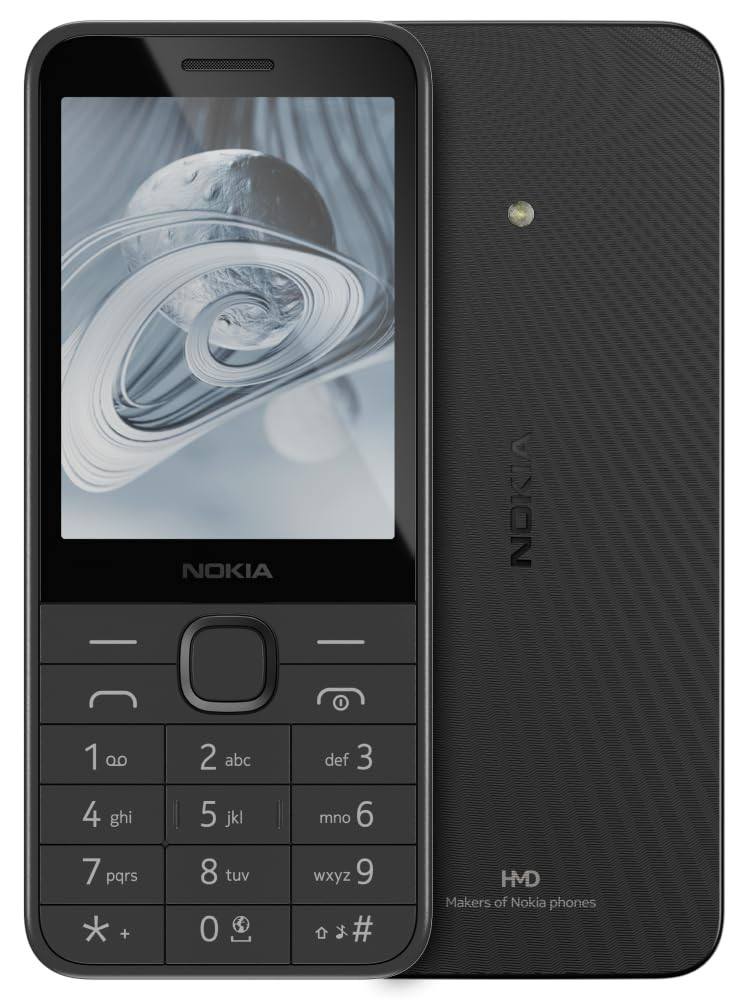Nokia 220 4G All-New 4G Keypad Phone with Dual SIM Built-in UPI App Wireless FM Radio MP3 Player Bluetooth USB Type C Black