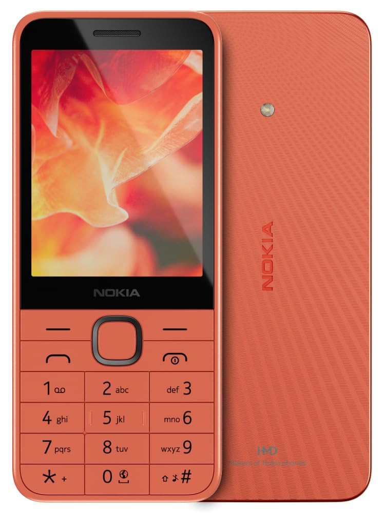 Nokia 220 4G All-New Classic Keypad Phone with Dual SIM Built-in UPI App Wireless FM Radio MP3 Player Bluetooth USB Type C Peach