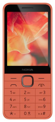 Nokia 220 4G All-New Classic Keypad Phone with Dual SIM Built-in UPI App Wireless FM Radio MP3 Player Bluetooth USB Type C Peach