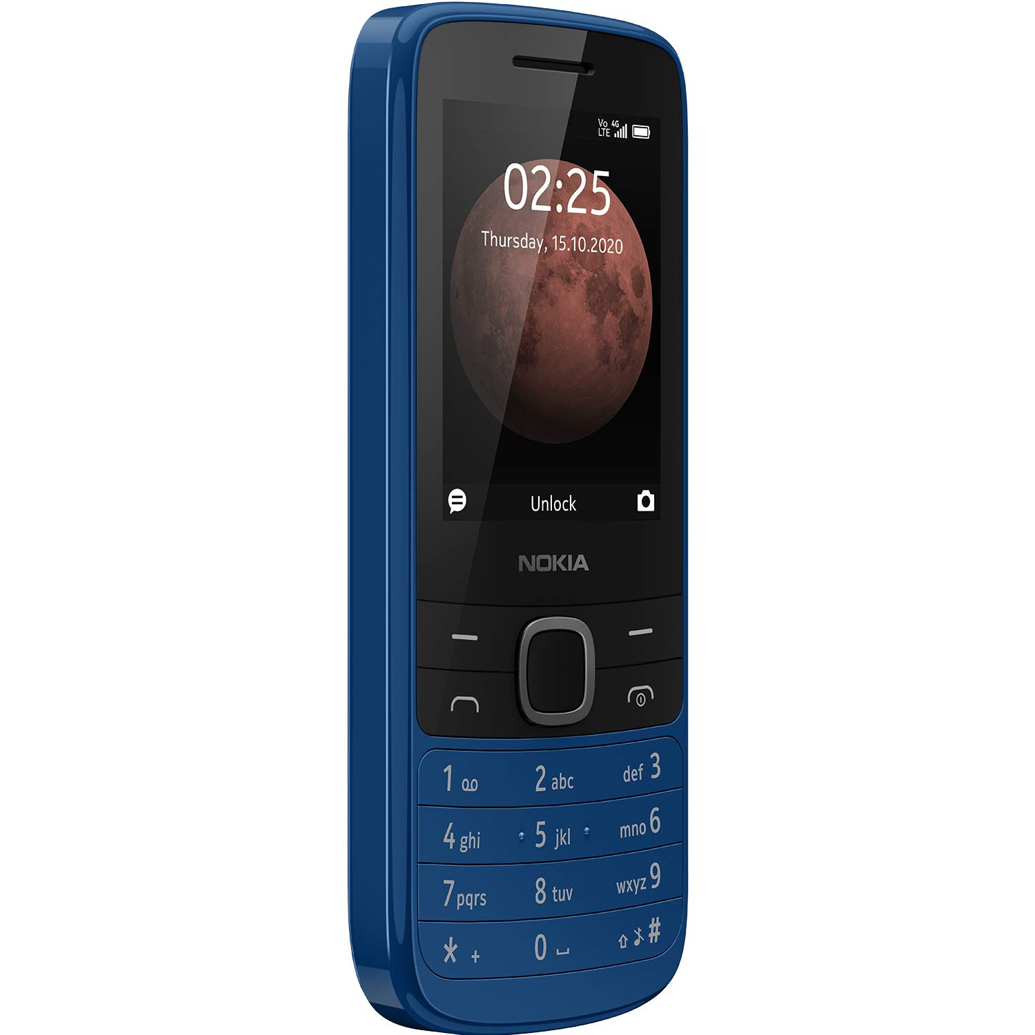 Nokia 225 4G Dual SIM Feature Phone with Long Battery Life Camera Multiplayer Games and Premium Finish Classic Blue Colour