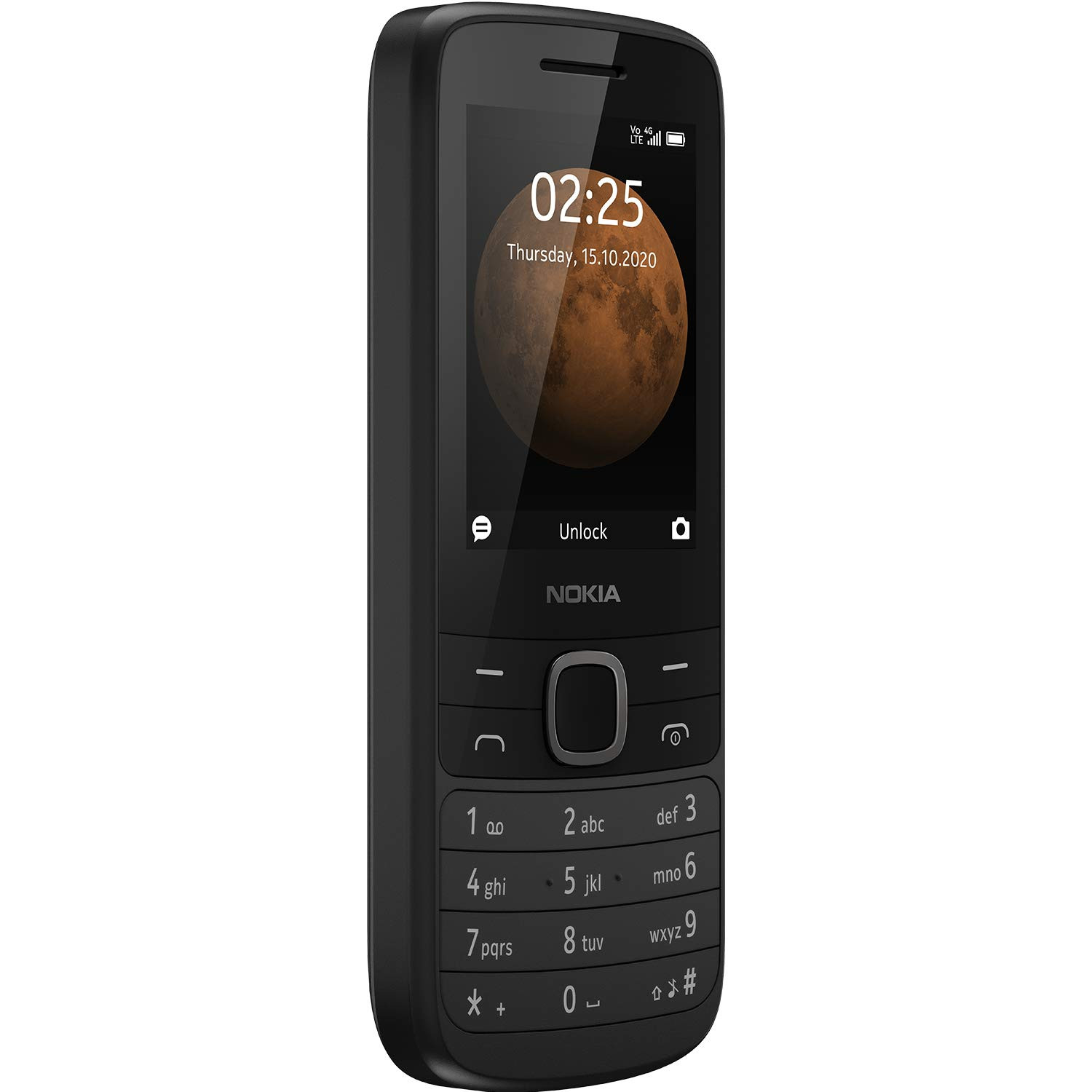 Nokia 225 4G Dual SIM Feature Phone with Long Battery Life Camera Multiplayer Games and Premium Finish Black Colour