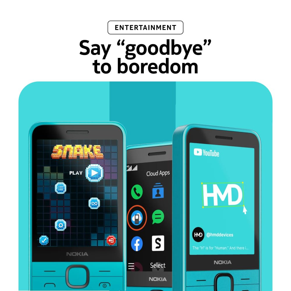 Nokia 235 4G All-New Keypad Phone with Dual SIM Scan Pay UPI Rear Camera Wireless FM Radio MP3 Player Bluetooth USB Type C Black