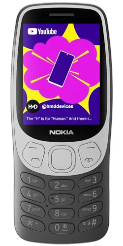 Nokia 3210 4G All-New Classic Keypad Phone with Dual SIM YouTube Scan Pay UPI Rear Camera Wireless FM Radio MP3 Player Bluetooth USB Type C Grunge Black