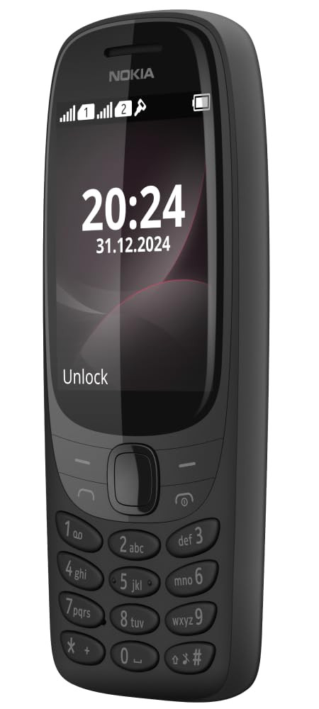 Nokia 6310 Dual SIM Keypad Phone with a 28 Screen Wireless FM Radio and Rear Camera with Flash  1 Year Replacement Guarantee  Black